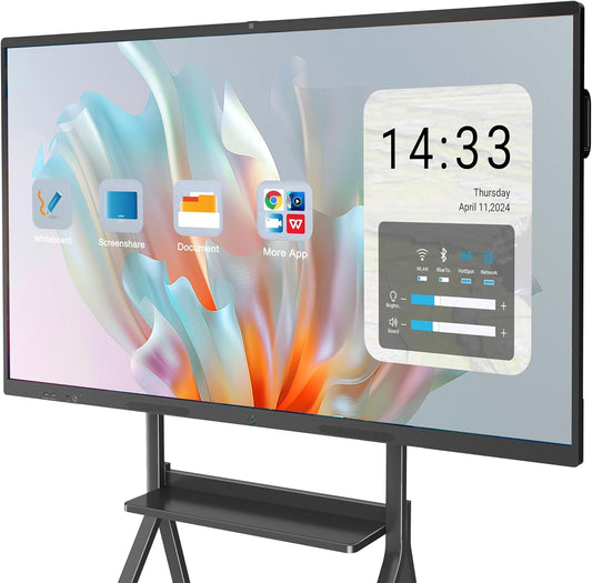 85″ Smart Board, 4K UHD Touchscreen Display Electronic White Board Built in Ultra High Definition Camera Open App Ecosystem, Interactive Whiteboard for for Business Office Classroom Home